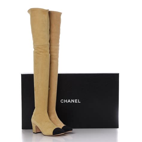 chanel high boot|chanel over the knee boots.